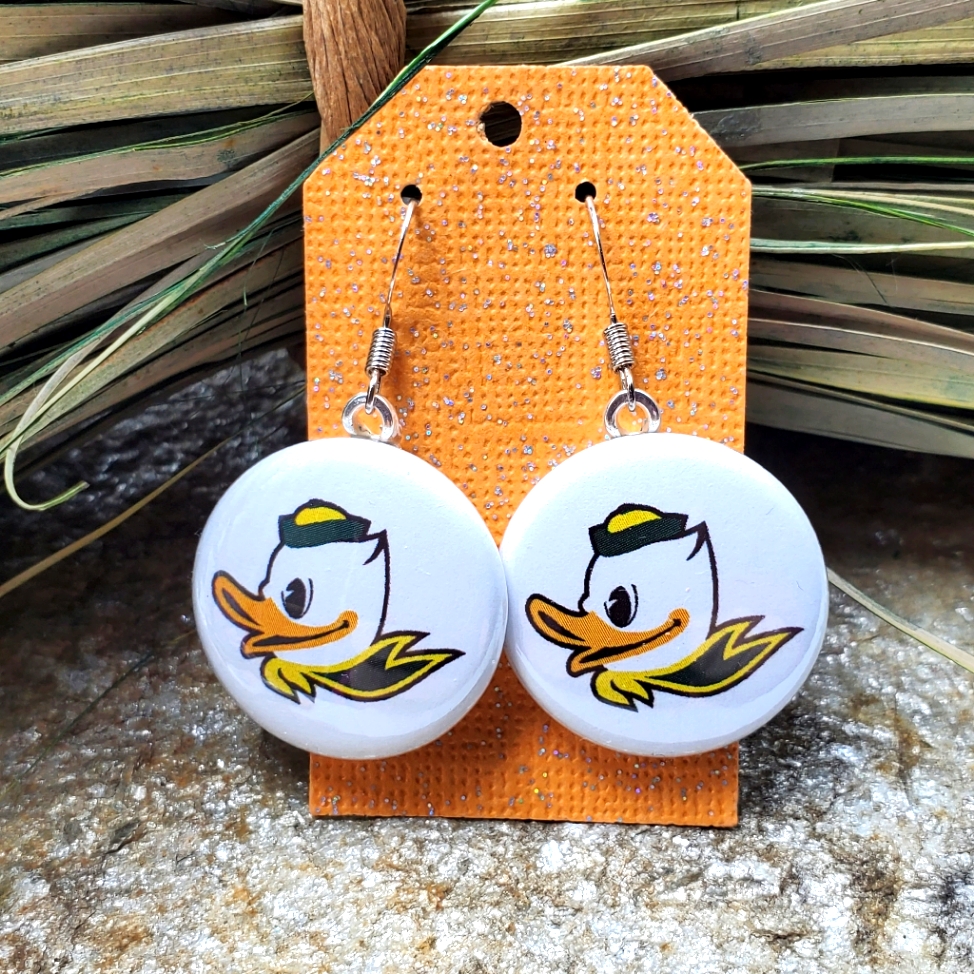 Oregon Ducks Earrings Ncaa College The Duck Alumni University Of Oregon Fashion